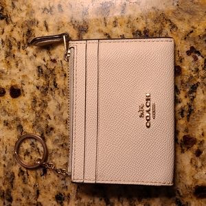 EUC Coach Keychain Wallet on Cream